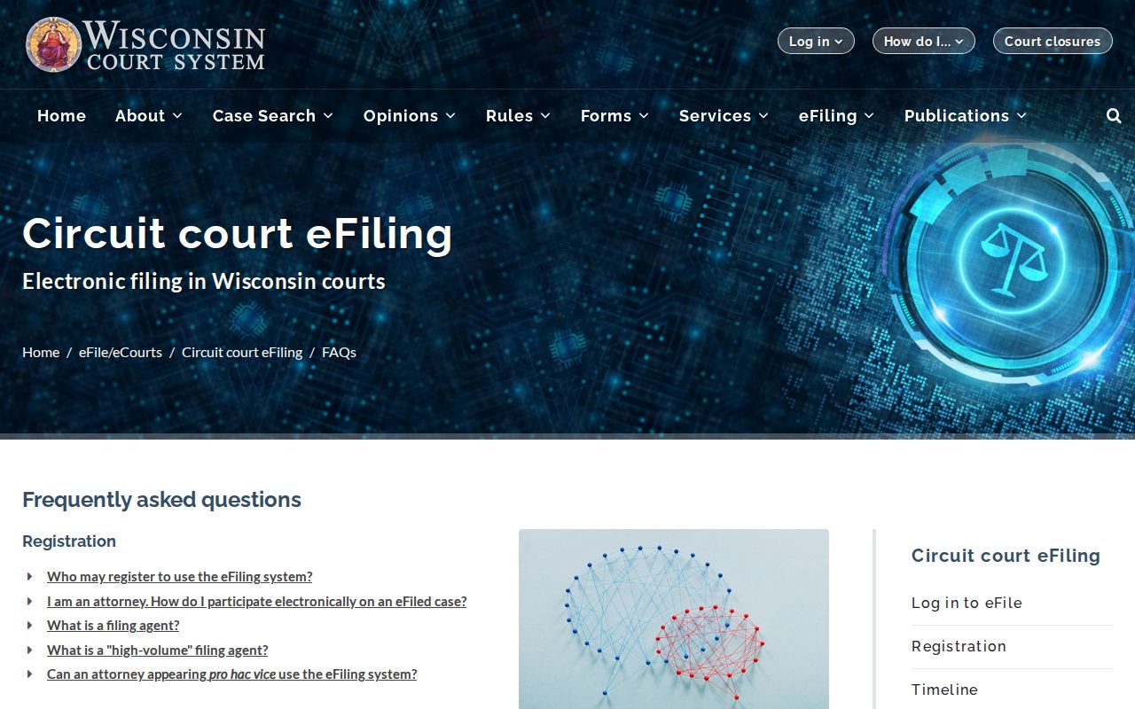 Price County court records eFiling and public document distinction