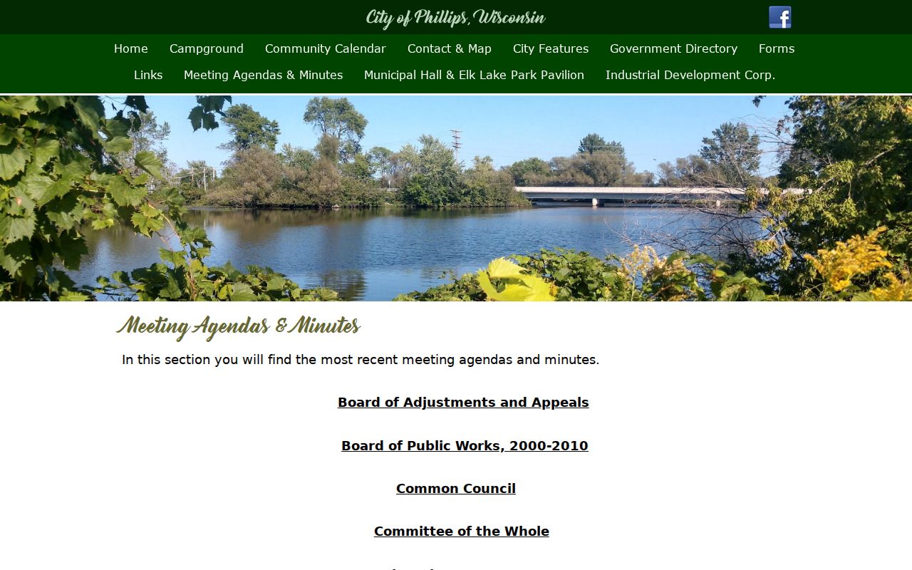 City of Phillips council minutes archive